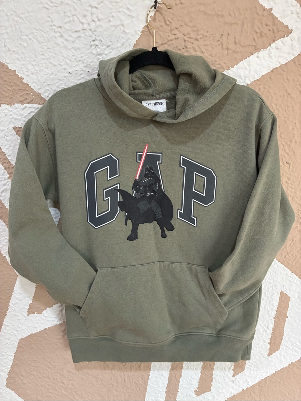 Kids Green Hoodie GAP X Disney and Darth Vader Graphic